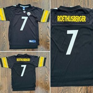 Reebok Onfield Pittsburgh Steelers Ben Roethlisberger NFL Jersey Youth Unisex L